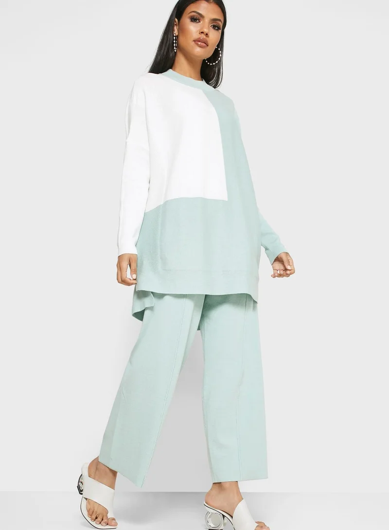ANOTAH Wide Leg Pants