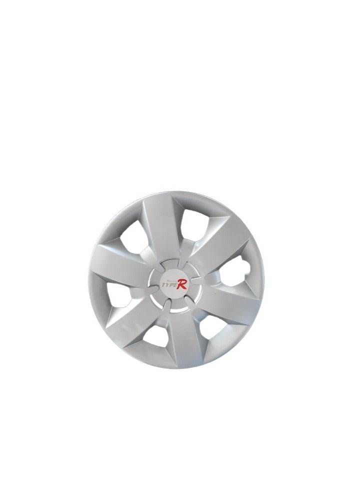 Universal Car Wheel Hub Cap Cover, 14Inch, Nylon Silver - Set of 4