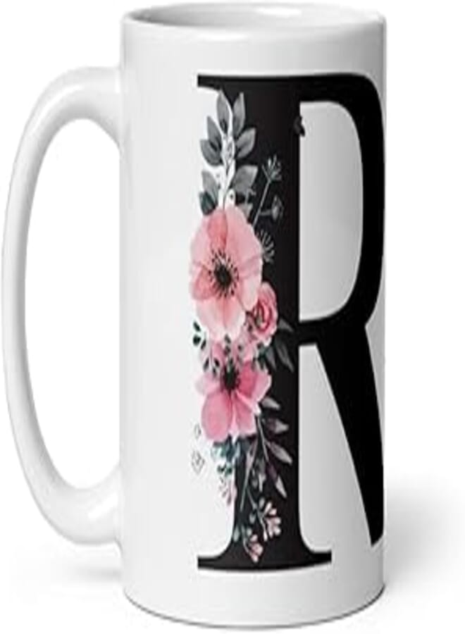 Creative Printed Mug With Special Design - Letter R 