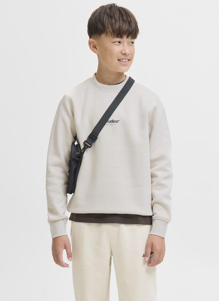 Jack & Jones Junior Kids Jjesoho Crew Neck Sweatshirt - Image 1