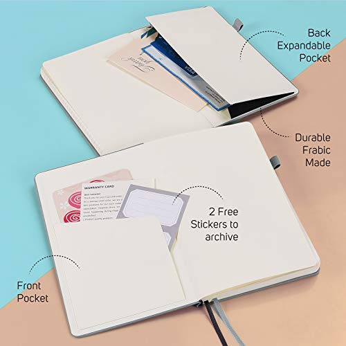 MaleDen 7 Pack Lined Journal Notebook, Hardcover PU Leather Notebook for Men Women, 100 GSM Thick Numbered Pages with Index Content, Inner Pockets, Bookmarks, A5 Ruled Writing Journal Bulk (Multicolor) - Image 5