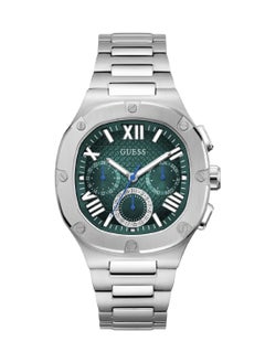 GUESS Headline Men's Green Dial Quartz Analog Stainless Steel Watch GW0572G6- 42mm  - Image 1