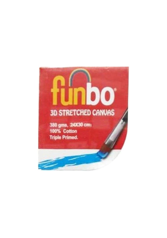 Funbo 3D Stretched Canvas, 380 gms, 24x30 cm, 100% Cotton - Image 1