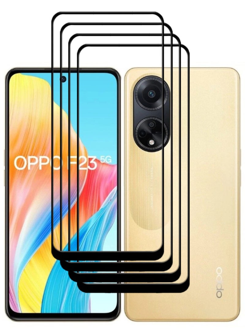 ACLIX 4 Pieces Antistatic ESD Dustproof Premium Quality High Definition Tempered Glass Screen Protector Designed For Oppo F23 - Image 1