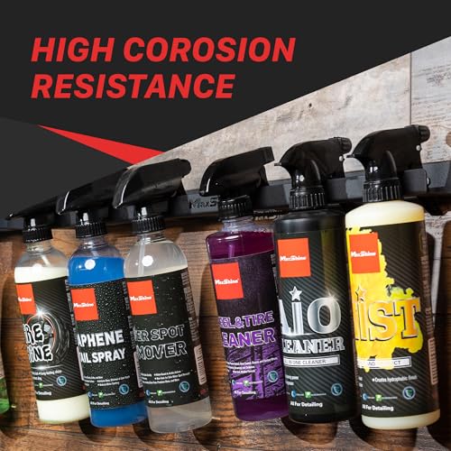 Maxshine Universal Detailing Spray Bottle Holder - Wall-Mounted Organizer for Mobile & Garage Detailing, Holds 6 Sprayers (16oz), Universal Lightweight Professional AccessoryM - Image 5