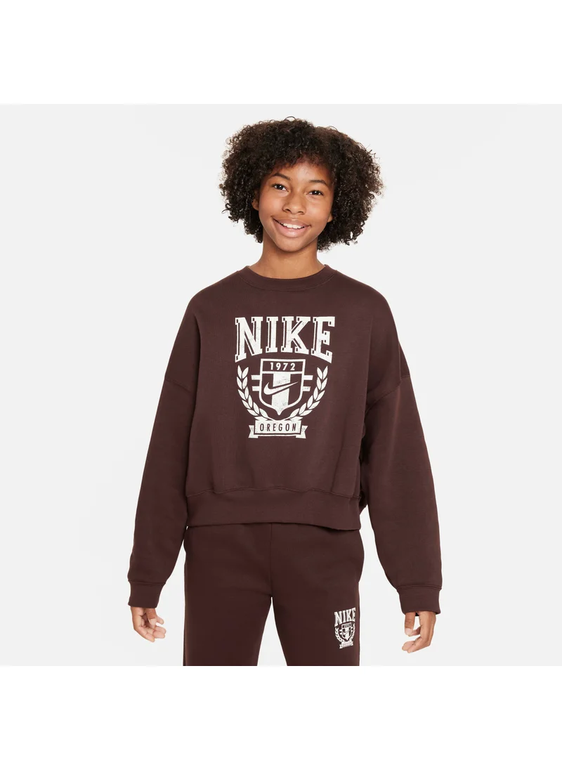 Nike Kids' Sportswear Oversized Fleece Sweatshirt