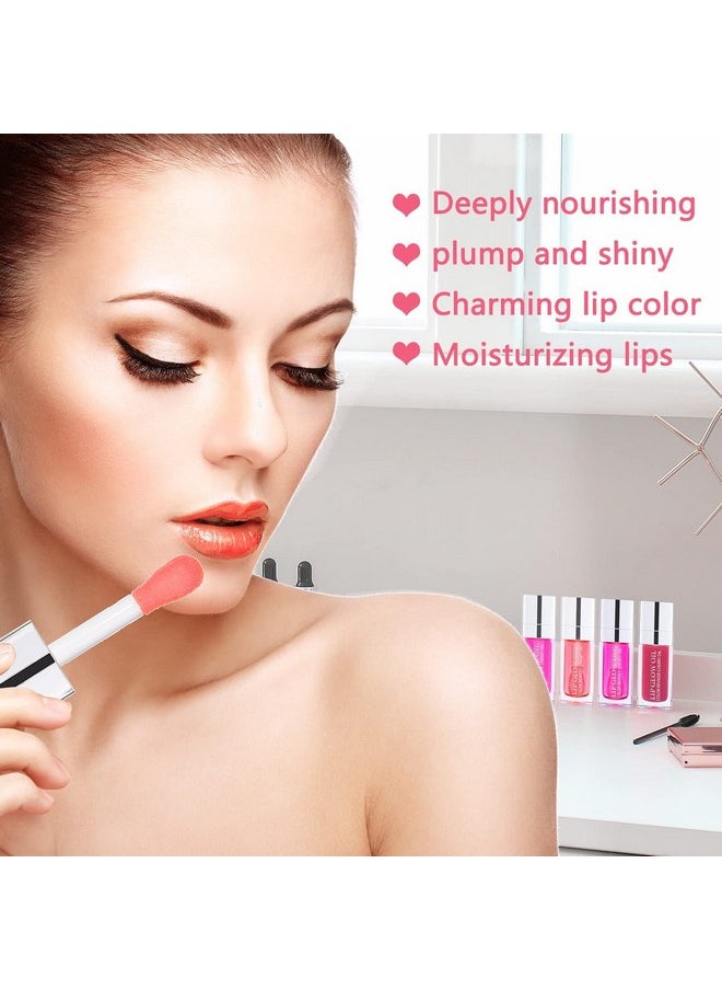 Sea-Maid Lip Oil, Hydrating Lip Gloss Tinted Lip Balm Transparent Lip Care, Big Brush Head Glitter Shine, Long Lasting Nourishing Non Sticky Fresh Texture  - Image 3