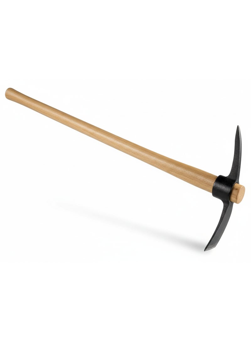 فأس الأرقم للخدمة الشاقة بمقبض من الخشب الصلب الفاخر - رأس من الفولاذ الكربوني المُشكل بوزن 2 كجم (4.4 رطل) - حفر بدرجة احترافية، وحفر الخنادق، والمناظر الطبيعية للتربة الصلبة والجذور