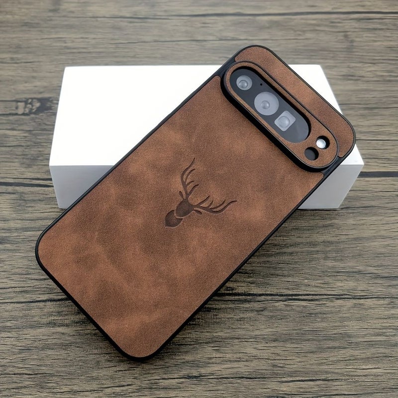 High Quality Faux Leather Phone Case For Pixel 9 Comfortable Touch Cover Dark Blue - Image 5