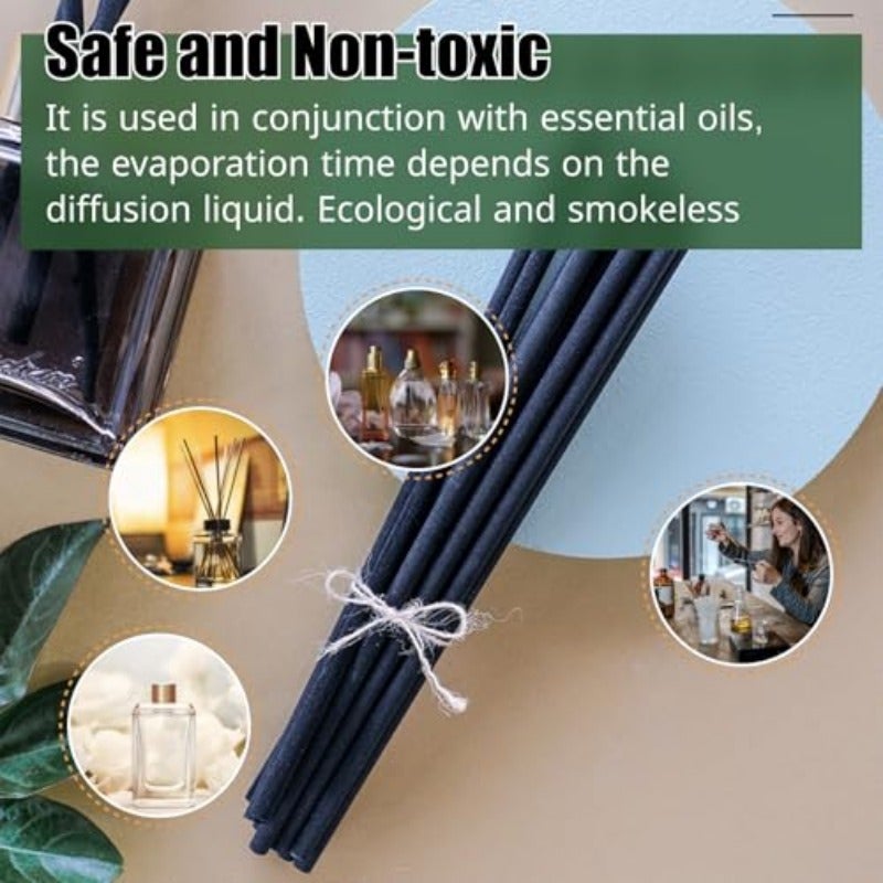 100pcs Long Reed Diffuser Sticks 60cm X4.0mm Large Black Reed Diffuser For Scented Oil Diffuser Diffuser Sticks 60cm Fragrance Sticks For Home Office 60cm x 4.0mm - Image 5