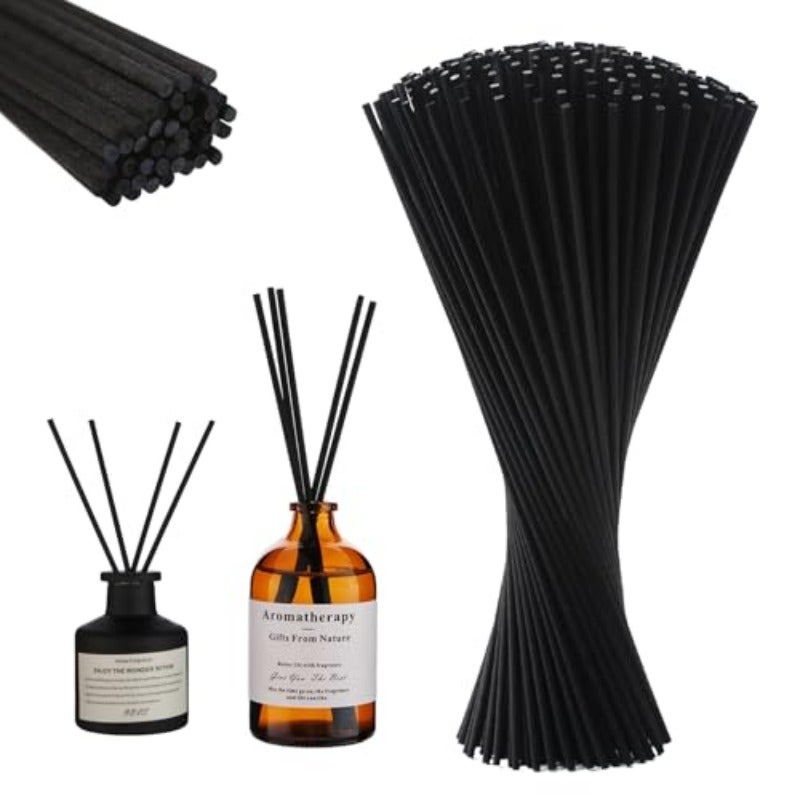 100pcs Long Reed Diffuser Sticks 60cm X4.0mm Large Black Reed Diffuser For Scented Oil Diffuser Diffuser Sticks 60cm Fragrance Sticks For Home Office 60cm x 4.0mm - Image 1