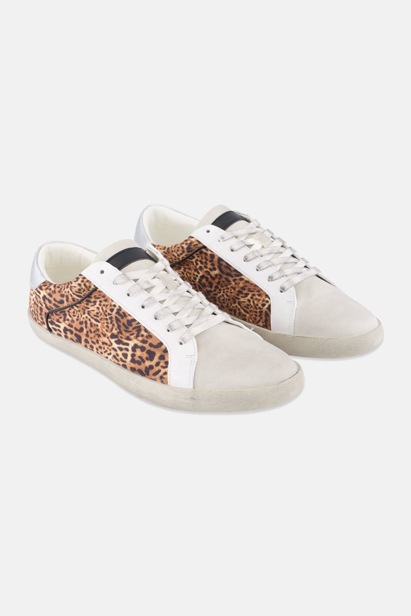 INC Men Medium Lace Up Casual Shoes, White Combo - Image 1