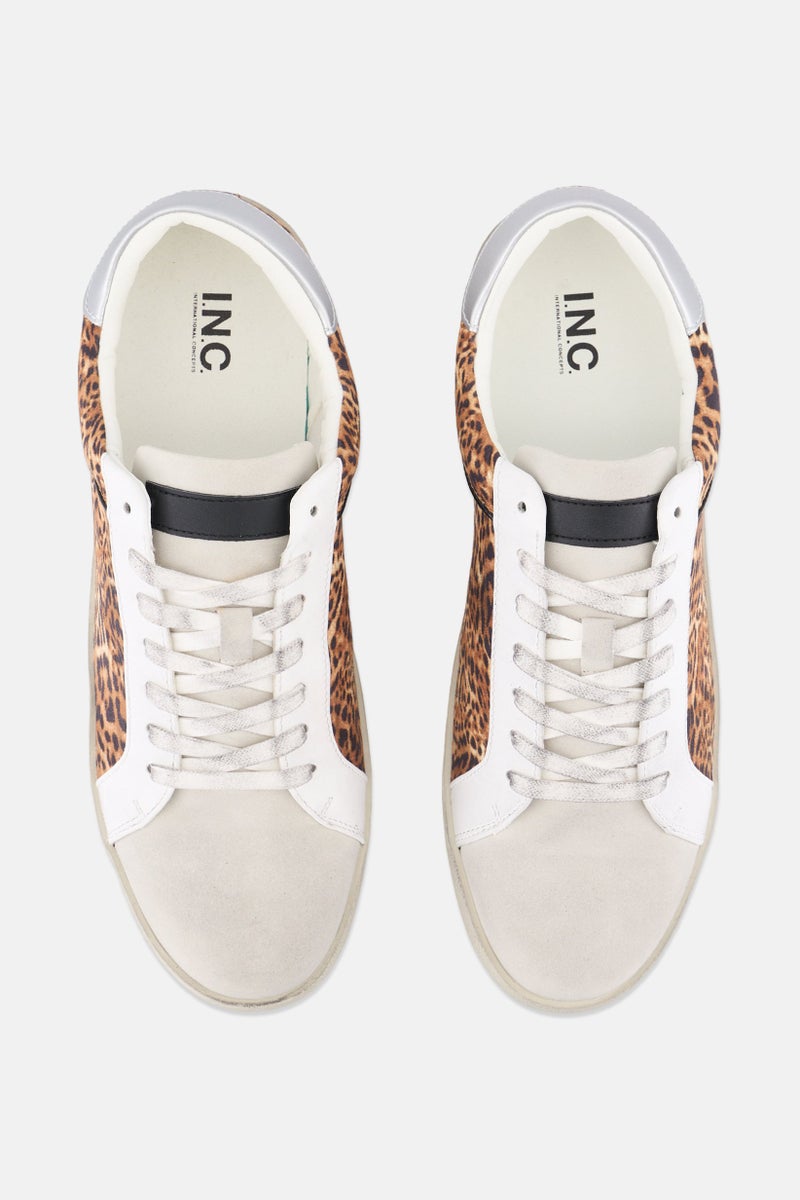 INC Men Medium Lace Up Casual Shoes, White Combo - Image 2