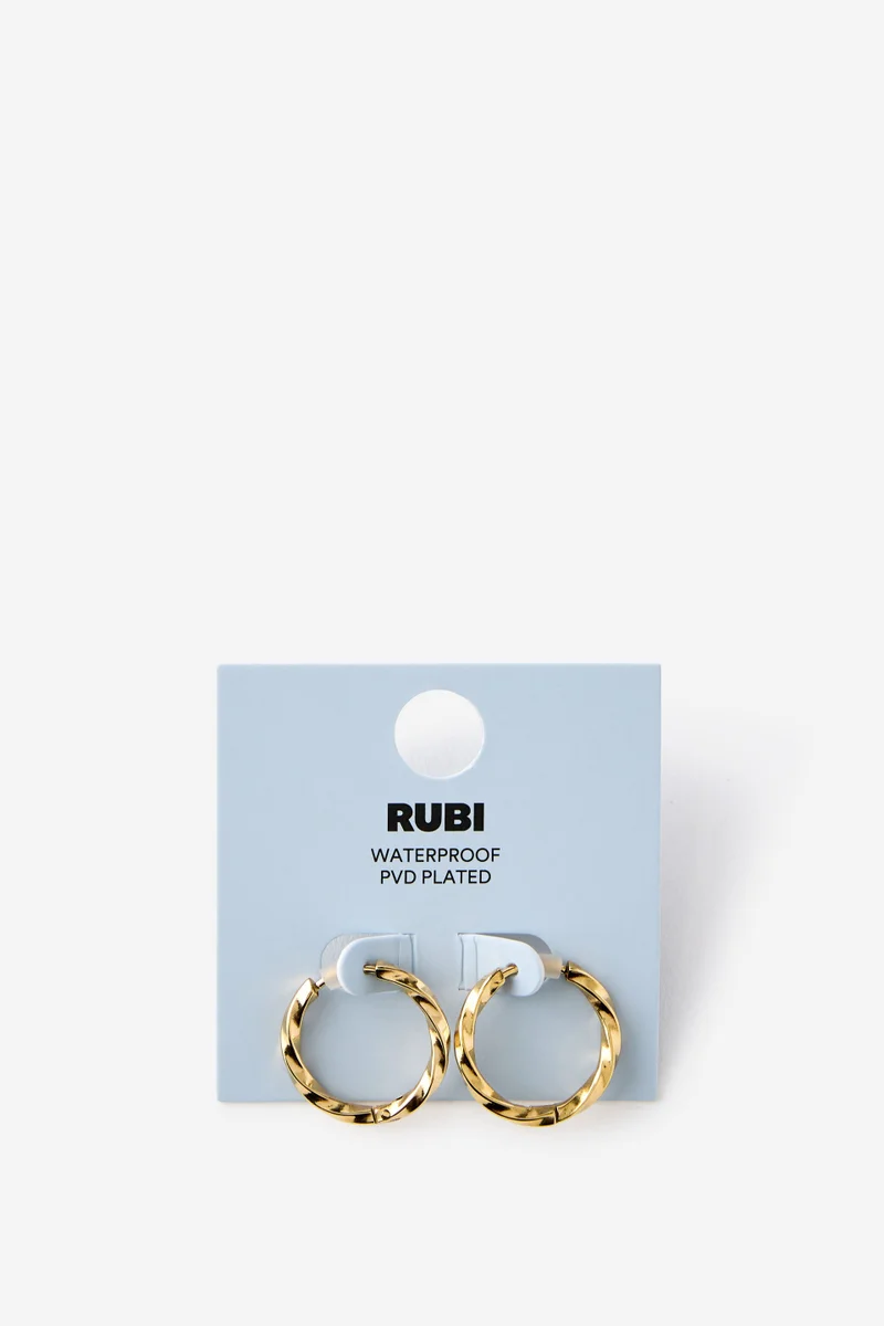 Rubi  Waterproof Mid Hoop Earring for Women | Best Price UAE