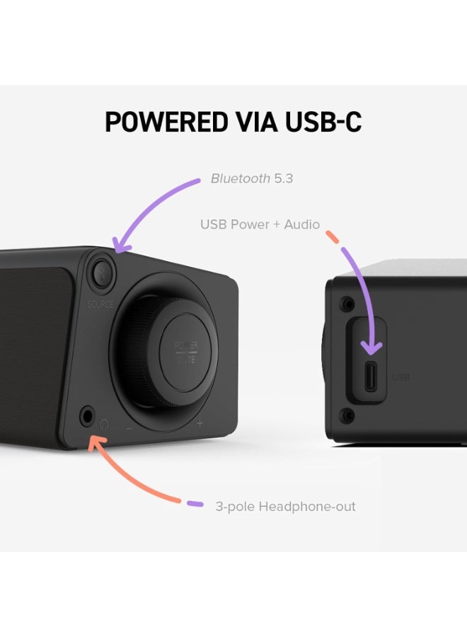 CREATIVE Stage SE mini Compact Under-monitor Soundbar with Bluetooth 5.3, USB Digital Audio, For PC and mobile  - Image 4