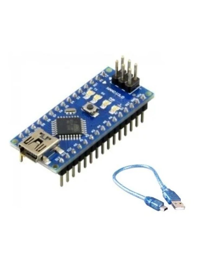 Arduino Nano With Cable Blue/Silver/Black