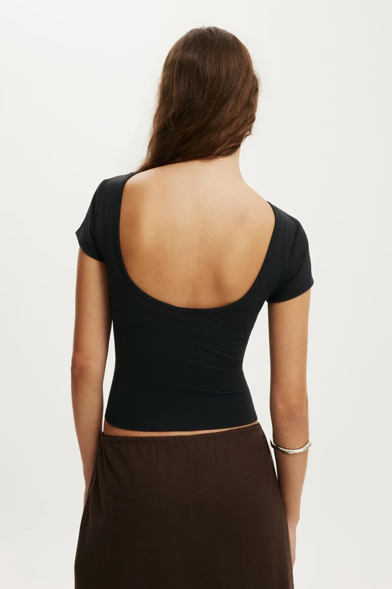 Cotton On  Hold Me Scoop Back Tee for Women | Best Price UAE