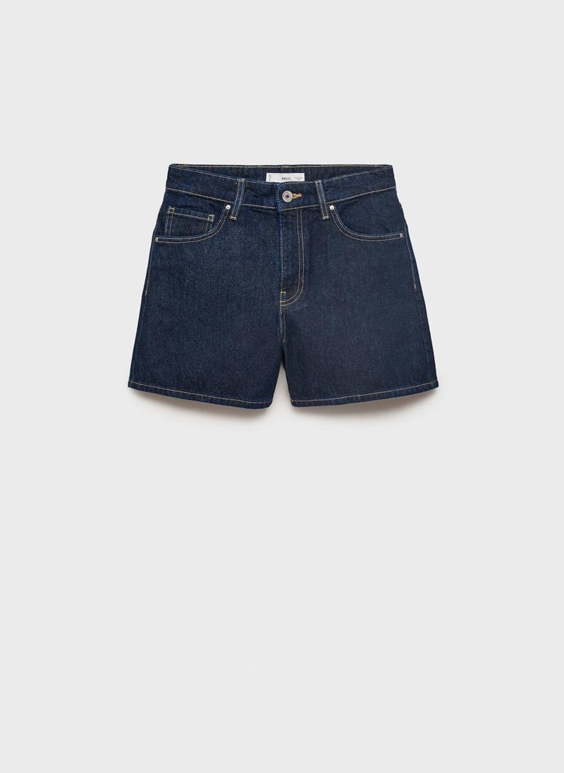 MANGO High-Rise Denim Shorts  - Image 5