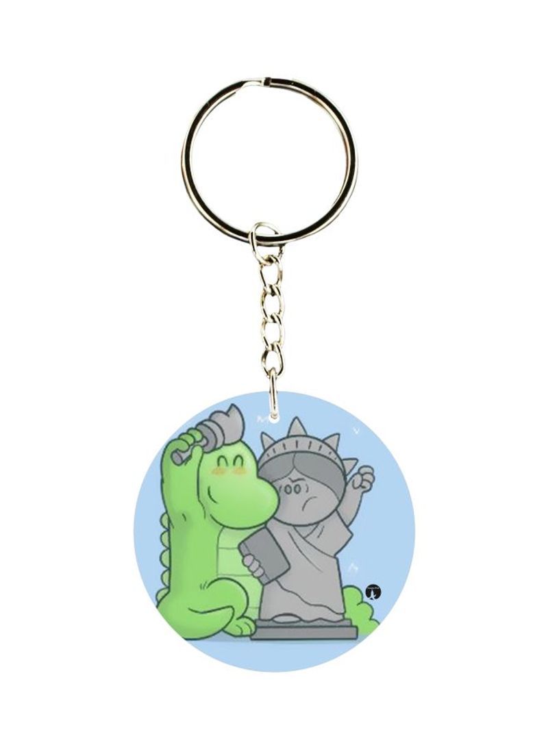 RKN Dragon Printed Plastic Keychain