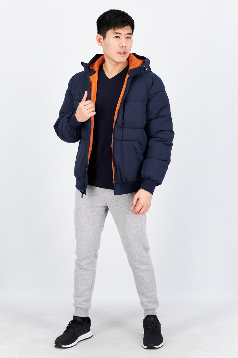 Rainforest سترات بافر بسيطة للرجال، زرقاء داكنة - Image 2