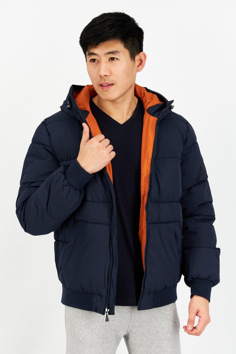 Rainforest سترات بافر بسيطة للرجال، زرقاء داكنة - Image 1