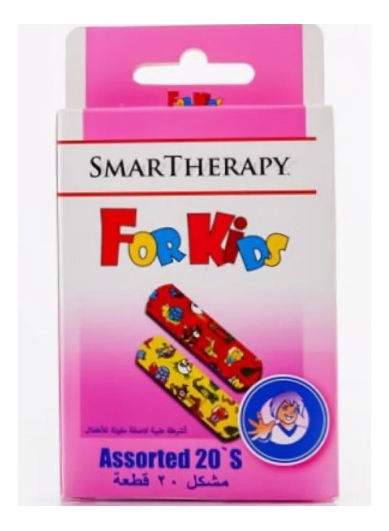 سمارثيرابي عبوة 20 قطعة لصقات جروح ضمادات ملونة بشخصيات كرتونية – مقاسات متنوعة - Image 2