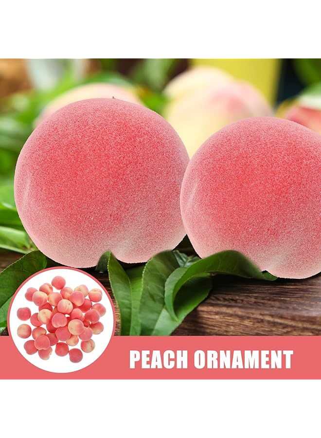 KASTWAVE Ultra Realistic Artificial Peach Premium Foam Miniature Fruit Lifelike Pink Decor & Photography Prop Ideal For Home Display Dollhouse Kids Education (3.5Cm 12 Pcs) - Image 4