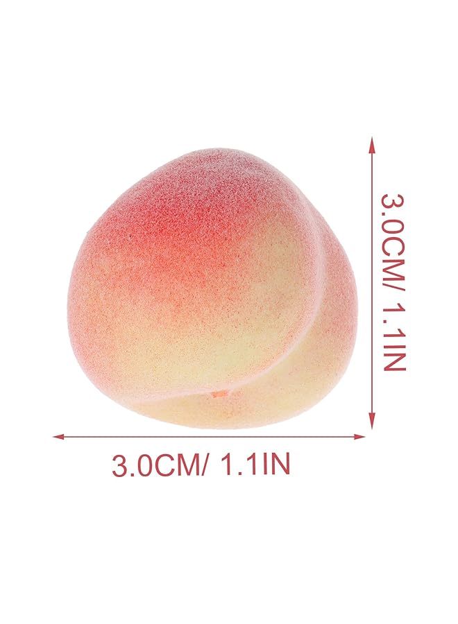 KASTWAVE Ultra Realistic Artificial Peach Premium Foam Miniature Fruit Lifelike Pink Decor & Photography Prop Ideal For Home Display Dollhouse Kids Education (3.5Cm 12 Pcs) - Image 2