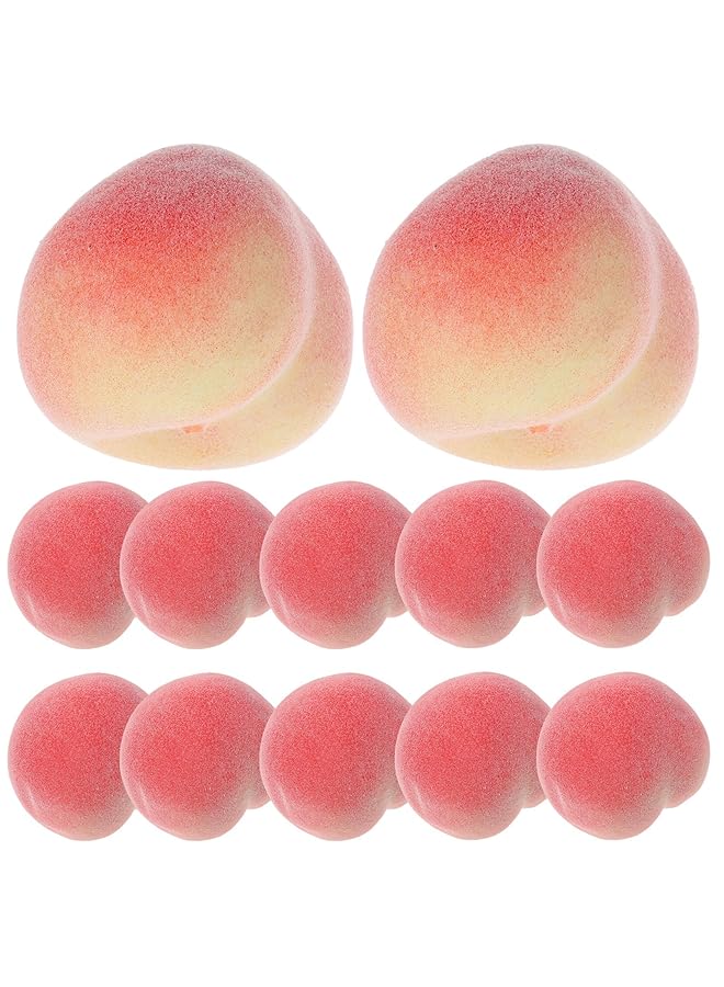 KASTWAVE Ultra Realistic Artificial Peach Premium Foam Miniature Fruit Lifelike Pink Decor & Photography Prop Ideal For Home Display Dollhouse Kids Education (3.5Cm 12 Pcs) - Image 1