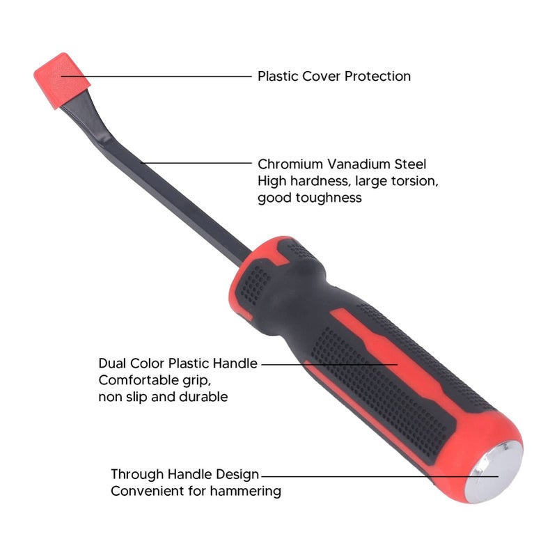 Multifunctional 8 Inch Tyre Pry Bar Heavy Duty Metal with Non Slip Grip - Image 3