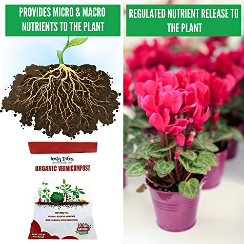 Leafy Tales 1kg Organic Vermicompost Manure Fertilizer - Pure Bio-Organic Fertilizer for Flowers, Vegetables & Lawns | Natural Soil Enricher, Potting Mix Supplement & Plant Food - Image 4