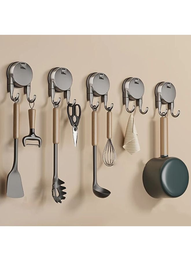 3Pcs Black Suction Cup Hooks Strong Vacuum Storage No Drill Installation Kitchen Bathroom - Image 5