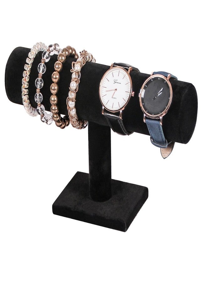 Julysky T bar Bracelet Holder,Bracelet Display Stand For Selling,Jewelry Organizer Watch Rack For Show (ALL Black, 1 Tier) - Image 3