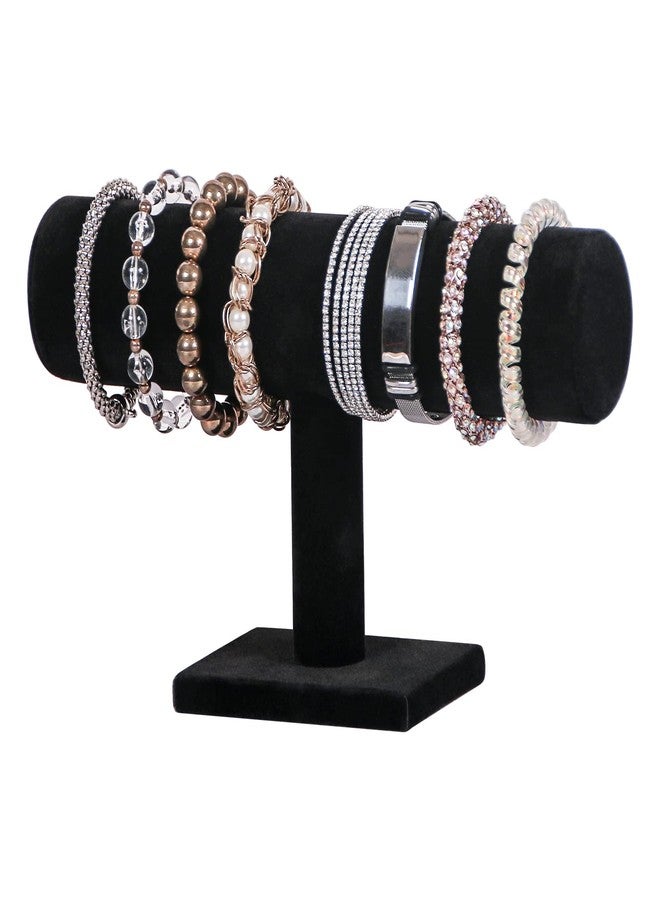 Julysky T bar Bracelet Holder,Bracelet Display Stand For Selling,Jewelry Organizer Watch Rack For Show (ALL Black, 1 Tier) - Image 1