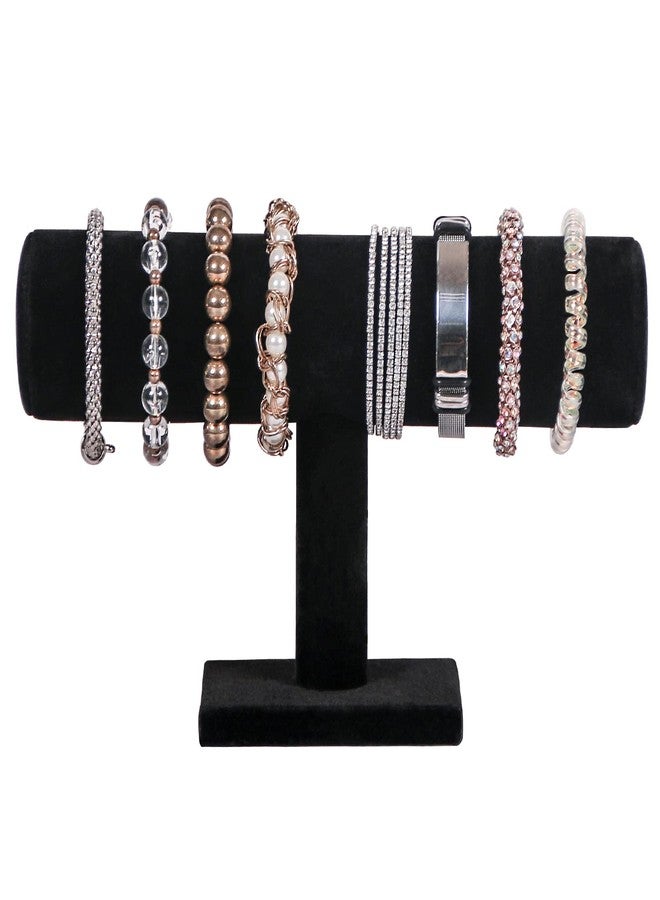 Julysky T bar Bracelet Holder,Bracelet Display Stand For Selling,Jewelry Organizer Watch Rack For Show (ALL Black, 1 Tier) - Image 2