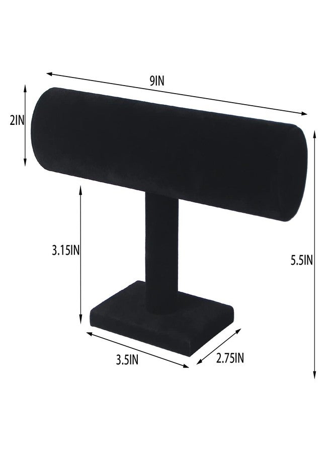 Julysky T bar Bracelet Holder,Bracelet Display Stand For Selling,Jewelry Organizer Watch Rack For Show (ALL Black, 1 Tier) - Image 5