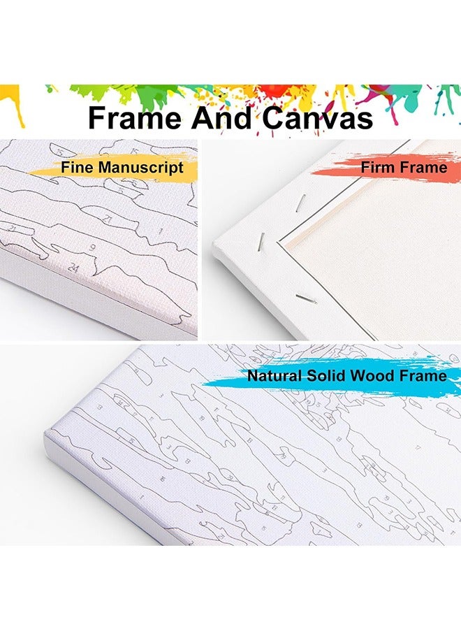 Tulip Paint by Numbers Kit with Framed and Easel for Adults Beginner, Flowers Glass Painting Paint by Numbers with Frame for Home Wall Decor, 7.87 x 7.87" - Image 3