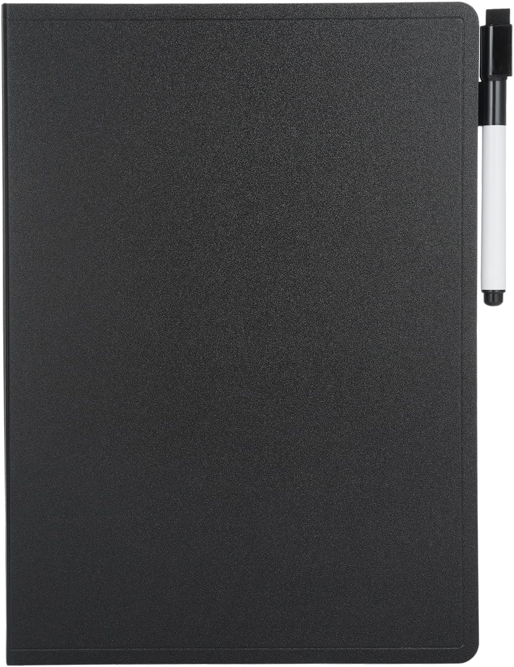 A5 Dual Sided Portable Whiteboard, Compact Erasable Mini Dry Erase Board with Marker and Eraser, Ideal for Note Taking, Brainstorming, Teaching, Travel (Black)