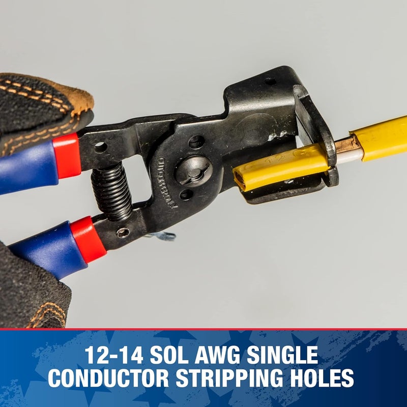 Southwire - 65172140 SNM1214HH-US ROMEX BOXJaw Wire Stripper, Dual Wire Cutter Strips both 12/2 & 14/2 Romex NMB JACKETS and 12 and 14 AWG Solid Wire - Image 2