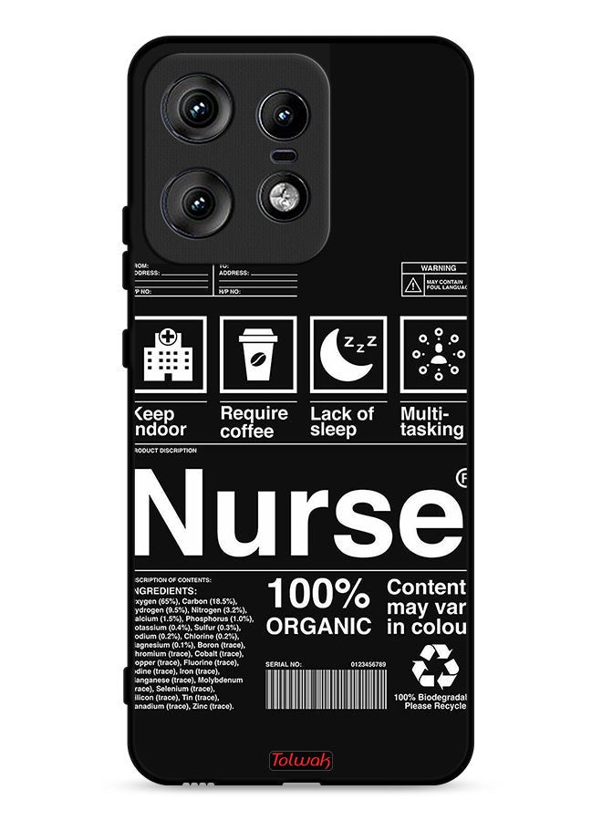 Tolwak Motorola Edge 50 Pro 5G Protective Case Cover Nurse Sticker - Image 1