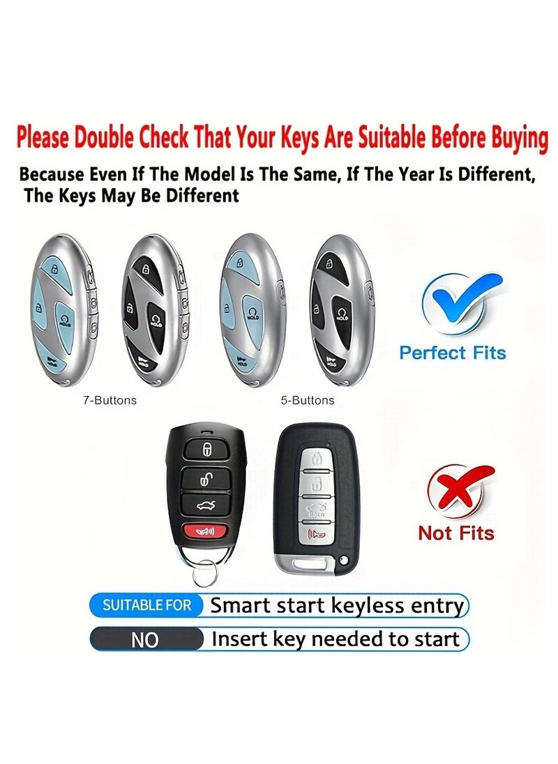 Service Zone Soft TPU 360 Degree Car Key Protection Case for HYUNDAI Ioniq 6 Grandeur GN7 KONA 2023 2024 Smart Key Protection Shell 5/7Buttons  - Image 4