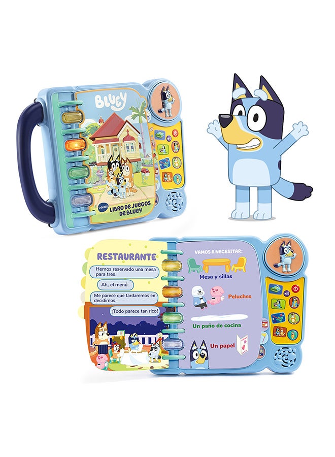 vtech كتاب ألعاب بلوى التفاعلي (أزرق) | لعبة تعليمية ذات 4 أوضاع تعليمية، 14 صفحة تفاعلية | هدية مثالية للأطفال من عمر 3 إلى 6 سنوات. - Image 1