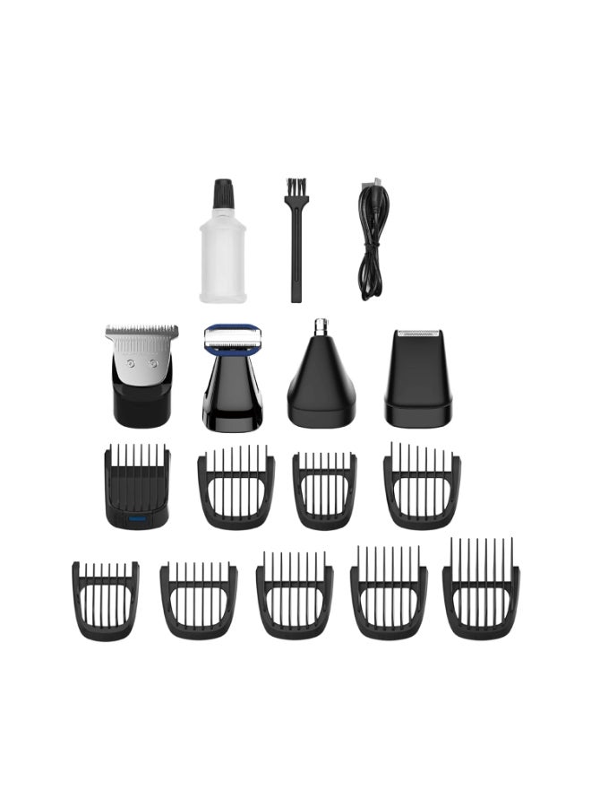 Blaupunkt Renewed - 14-in-1 Trimmer & Shaver Kit for Men – Precision Beard Trimmer, Nose & Body Groomer, USB-C Rechargeable, LCD Display, 120 Min Runtime, Quick Charge, Multiple Guide Combs – SRM614 - Image 2