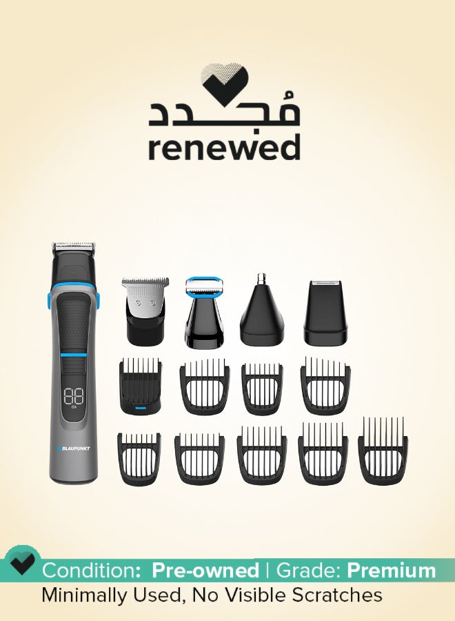 Blaupunkt Renewed - 14-in-1 Trimmer & Shaver Kit for Men – Precision Beard Trimmer, Nose & Body Groomer, USB-C Rechargeable, LCD Display, 120 Min Runtime, Quick Charge, Multiple Guide Combs – SRM614 - Image 1