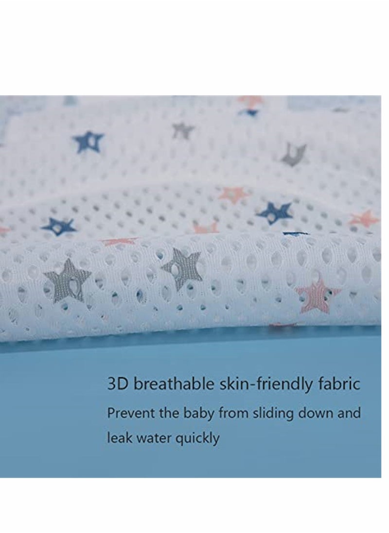 Excefore - Baby Shower Mat Non Slip Newborn Bathtub Seat Adjustable Support Cushion Sitting Mesh Sling - Image 1
