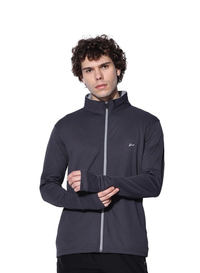 BLUE TYGA Men's Long Sleeve Nylon Sunscreen Jacket – Lightweight Sports, Travel, Gym, Running, Trekking Jacket with Zipper Closure – Casual Summer & Winter Wear  - Image 1