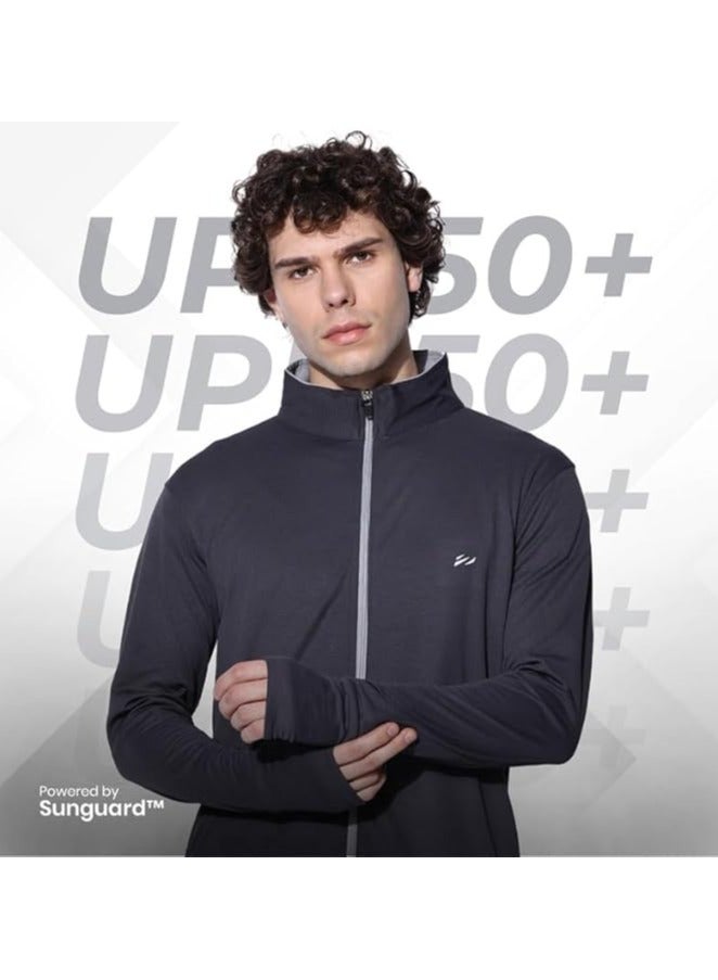 BLUE TYGA Men's Long Sleeve Nylon Sunscreen Jacket – Lightweight Sports, Travel, Gym, Running, Trekking Jacket with Zipper Closure – Casual Summer & Winter Wear  - Image 4