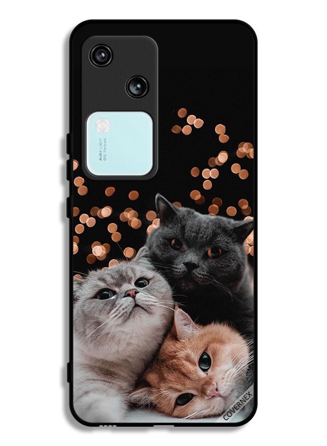 Covernex غطاء حماية Vivo V30 5G مع رسومات قطط - Image 1