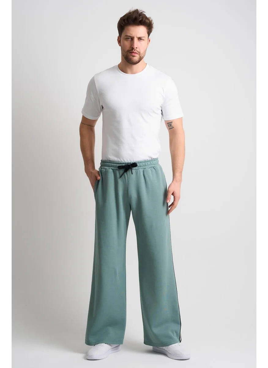 الكسندر جاردي ALEXANDERGARDI Stripe Detailed Wide Leg Pocketed Sweatpants