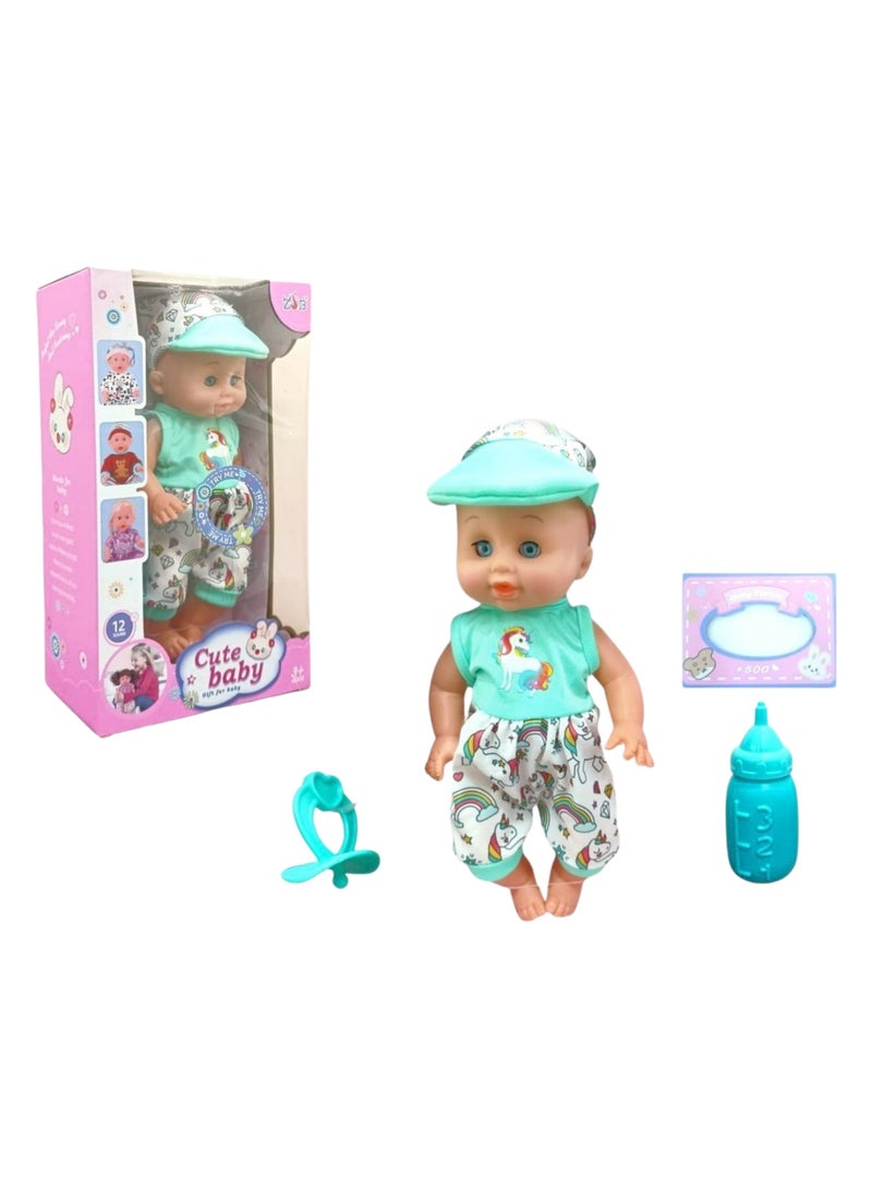 Baby Born Doll Toy For Kids With Feeding Bottle